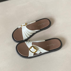 Fashionable Versatile Soft Soled Beach Shoes For Outerwear Paired With Casual Flat <b>Slippers</b> For <b>Women</b> - Product Image 5