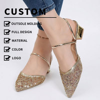 Chaussures de bureau de luxe pour femme, nouveau design personnalisé, sexy, à bout pointu, talons épais de 4,5 cm, avec empeigne en maille et corde, MuY331