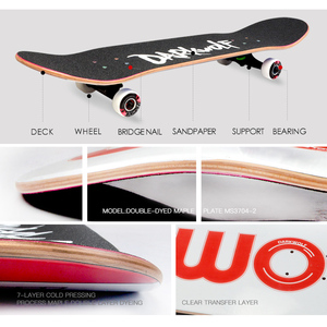 DARKWOLF Chuyên Nghiệp 100% Canada <span class=keywords><strong>Maple</strong></span> Thiết Kế Tùy Chỉnh In Skate Board Complete Skateboard Cho Người Lớn - Product Image 5