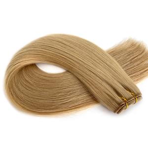 Extensions de cheveux humains non traités naturel Super Double Drawn Straight Bundle Temple brut vierge russe Beige couleur cheveux humains - Product Image 1
