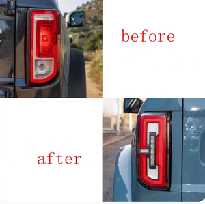 LED <b>Tail</b> Light Red Lens 12V Universal Fit Retrofit Upgrade <b>Plug</b> & Play Waterproof Taillamp for Bronco 2021-2022 - Product Image 3