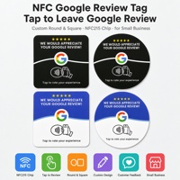 Carte de visite NFC NTAG215 personnalisée pour avis Google (PVC étanche) pour affichage de commentaires en magasin, salon, restaurant et entreprise