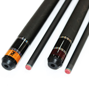 Tacos de Snooker y Billar con Culata de Cocobolo Negro Americano y Junta de Acero Inoxidable con Cabezal Big Devil 8 para Bola Ocho y Nueve - Product Image 2