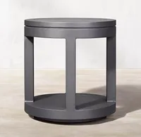 CAPRI Meubles classiques bon marché Prix d'usine Table à thé Table d'appoint carrée d'extérieur en aluminium enduit de poudre fabriqué à la main imperméable