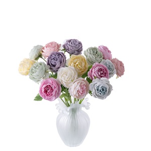Rose artificielle CallaFloral à branche unique, rose, bleue, verte, violette, champagne, décoration de mariage et de maison - Product Image 5