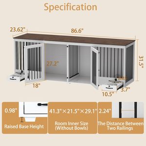 Paneles para perros de gran venta transfronterizos, villas interiores para perros, casas para perros y gatos pequeños y medianos, casetas para perros de acero y madera - Product Image 5