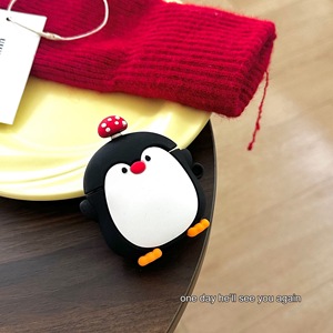 Housse en silicone pour oreillettes de pingouin champignon mignon design dessin animé pour <span class=keywords><strong>Airpods</strong></span> <span class=keywords><strong>12</strong></span> 3 <span class=keywords><strong>Airpods</strong></span> <span class=keywords><strong>Pro</strong></span> 2 joli casque d'écoute sans fil - Product Image 2