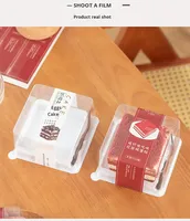 Boîte d'emballage transparente jetable multicouche pour gâteau mousse aux bactéries lactiques, beignets et desserts au fromage