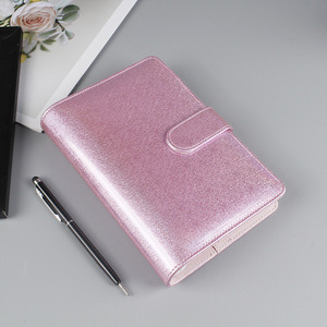 เข็มขัดแม่เหล็กรูปใบไม้<span class=keywords><strong>6</strong></span>วงเลเซอร์ A5ของขวัญ Diy,ที่ยึดสมุดวางแผนส่วนตัวแบบหลวมๆฝาครอบเปล่าสมุดโน้ตหนัง PU สินค้าปี A6 - Product Image 3