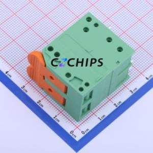 DG2216R-10.0-DA-02P-14-00A(H ) Spring Terminal Block Bent Lead Through Hole,P=10mm Connector 1x2P 10mm Green 2P - Product Image 2