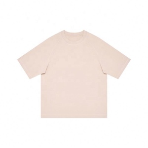 Luxury Solid Color Raglan Sleeve Oversized <b>Tshirt</b> Blank Cotton <b>Polyester</b> <b>Tshirt</b> for Men - Product Image 3