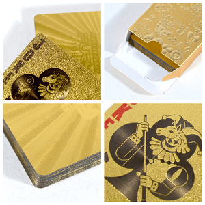 Cartes à jouer personnalisées Xinzhiguang en feuille d'or 57x87mm, cartes de poker en plastique avec impression de logo pour les lieux de divertissement - Product Image 3