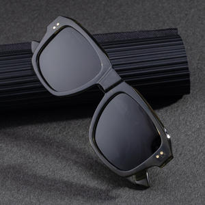 Lunettes de soleil polarisées carrées Tecno pour hommes, monture noire, lentille TAC, protection UV400, pare-soleil de conduite, type 3 - Product Image 2