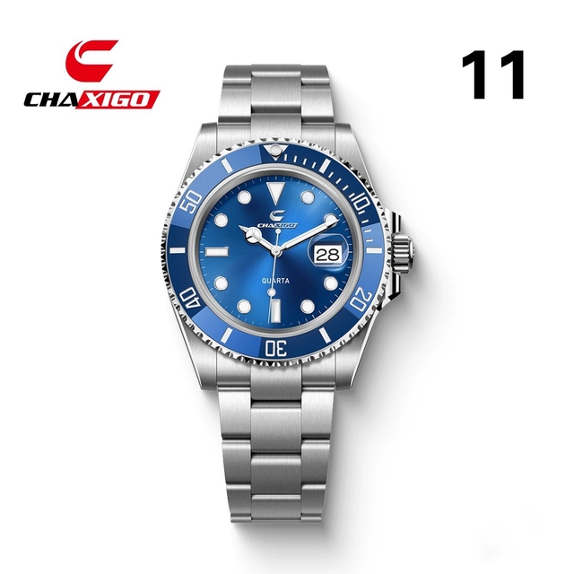 CHAXIGO KG130 Fashion Big Brand Design Men's Watch Waterproof Luminous Stainless Steel Strap Quartz Watch for Men Montres Hommes