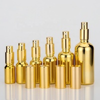 Botol Parfum Kaca Semprot Mewah 10ml 15ml 20ml 30ml 50ml 100ml Botol Semprot Kaca Obat Warna Emas