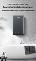 Chauffe-eau électrique instantané sans réservoir avec affichage de la température LED, économie d'énergie, commande tactile intelligente, étanche IPX4 pour l'anglais