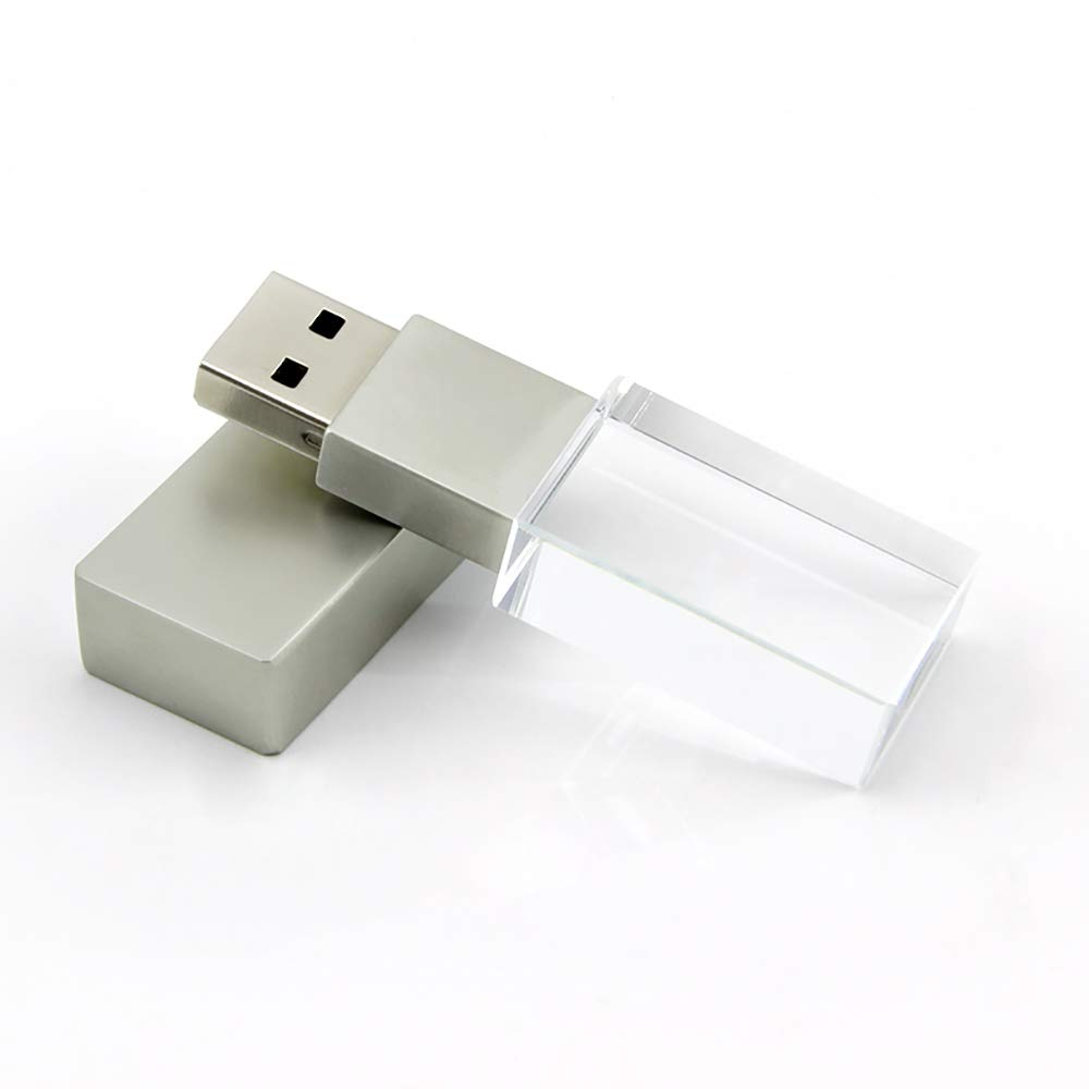 Новый дизайн, светлый Серебряный чистый 3d умный Печатный персональный стеклянный кристаллический диск памяти