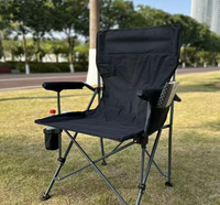 Chaise de camping et de pêche portable à cadre robuste, mobilier d'extérieur, chaise de plage pliable pour un rangement facile