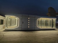 Maison préfabriquée en conteneur mobile de luxe de 40 pieds Conception inspirée de la capsule spatiale de haute qualité pour l'hôtel Villa Bureau Chambre à coucher