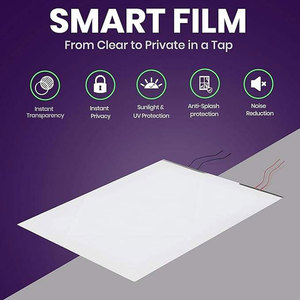 Film intelligent PDLC auto-adhésif moderne, 91 % de transparence, verre décoratif <span class=keywords><strong>stratifié</strong></span> PET contrôlable <span class=keywords><strong>pour</strong></span> appartement, salle de bain, <span class=keywords><strong>cuisine</strong></span> - Product Image 6
