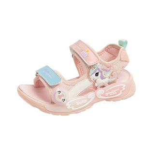 Sandales pour filles semelle souple en PVC antidérapant chaussures de plage décontractées pour enfants dessin animé princesse design pour l'école - Product Image 6