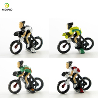 Logo personnalisé en gros Échelle HO Figure Cycliste avec modèle de vélo Modèle de moto miniature