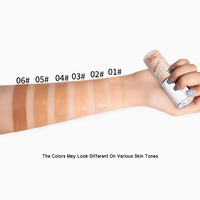 Foundation Cair HelloKiss Dark Matte Full Coverage Tahan Lama, Mengontrol Minyak, Tahan Air, untuk Semua Jenis Kulit