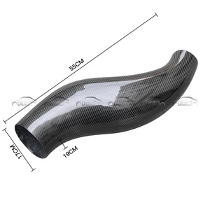 Tubo Redondo de Admisión de Aire del Motor de Fibra de Carbono Real para Honda CIVIC EG EK 1992-2000, Accesorios para Automóviles - Product Image 1