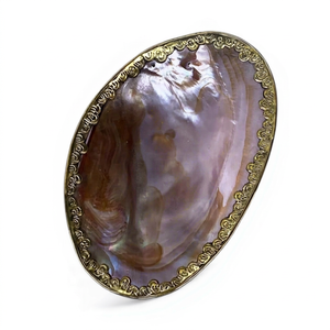 Plat en nacre naturelle de luxe pour la présentation de caviar et de desserts, et décoration, origine Vietnam - Product Image 1