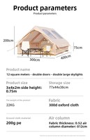 Tente de camping gonflable imperméable en PVC Oxford à double couche pour 8 à 10 personnes, trois chambres, un salon, tente automatique rapide