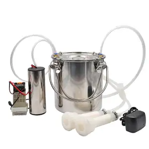 Easy operate Portable 10L Vacuum Pump Electric Sheep Goat Milk Machine Automatic Cow Cattle Milking Machine for sale