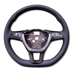 Volante in Pelle Nera per Auto VW <span class=keywords><strong>Golf</strong></span> 7, <span class=keywords><strong>Golf</strong></span>, Passat B8, Polo, JETTA <span class=keywords><strong>T6</strong></span> T7, T-CROSS, Caddy, Amarok, Kit Volante Plug and Play - Product Image 1