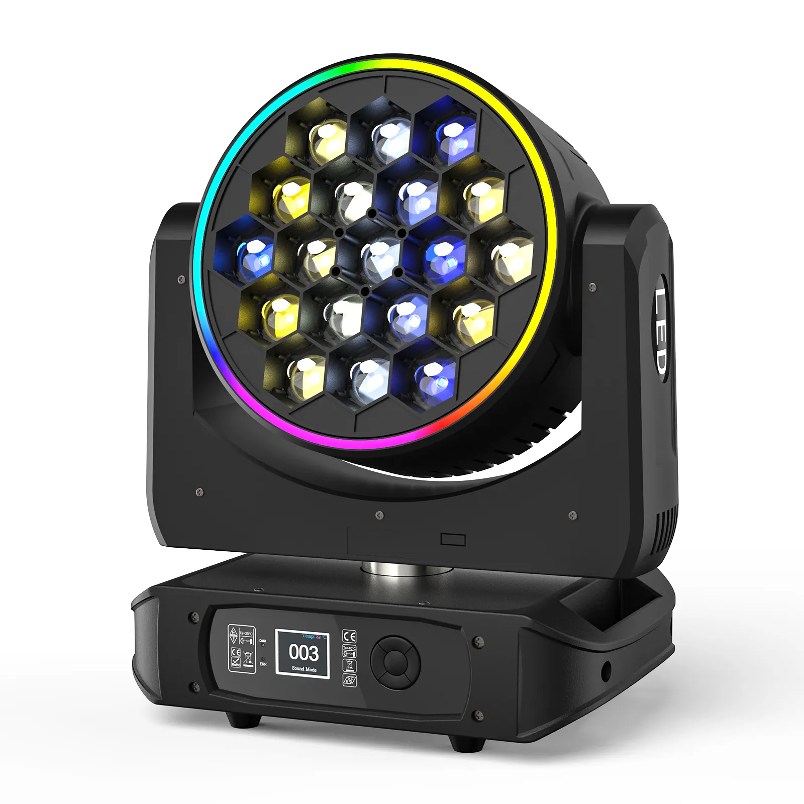 U'King 19*40W Rgb 4In1 Led Zoom Dmx işın aydınlatma sahne konseri gösteri tiyatro olay yıkama hareketli kafa lambaları