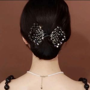 Outil de coiffure pour chignon rapide et facile, avec fleur, queue de poisson, strass et plumes, pour cheveux longs, accessoires pour femmes - Product Image 2