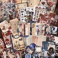 152 шт. в коробке: винтажные украшения и фоновые элементы для ежедневников из крафт-бумаги различных материалов для DIY-проектов