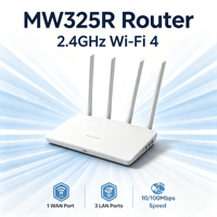 Routeur WiFi MW325R N300 2,4 GHz 300 Mbps avec 4 antennes externes 5 dBi, 1 port WAN, 3 ports LAN, routeur Ethernet rapide 100 Mbps pour la maison et le bureau