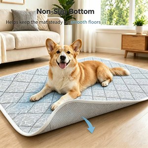 Breathable dog cooling mat chilly <b>pad</b> for Extra Large Pets dog and cat chilly <b>pad</b> Washable <b>Waterproof</b> Non-Slip pet cooling mat - Product Image 3