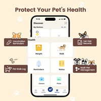 PawView Wasserdichter NFC-Silikon-Smart-Haustier-ID-Anhänger mit QR-Code für Hunde und Katzen – personalisierbar für Halsbänder