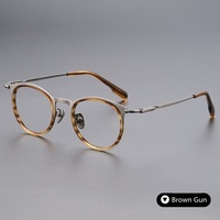 Nouveautés 0056 : Montures de lunettes rétro de haute qualité en acétate et titane pour lunettes optiques. Vente en gros de haute qualité.