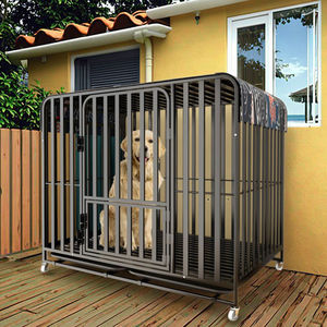 Design personalizzato casa per animali domestici gabbie in metallo arte Husky temporaneo box grande gatto cuccia all'aperto con doppie porte per cani - Product Image 6