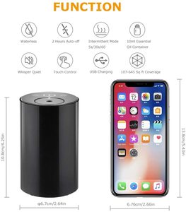 Diffuser minyak esensial tanpa air Super tenang untuk mobil dan kantor dioperasikan baterai - Product Image 2