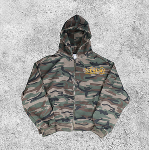 เสื้อฮู้ดซิปสองชั้นแบบกลับด้านได้ ลายพราง ผ้าคอตตอนถักแบบวาฟเฟิล หนานุ่ม อุ่นสบาย ไซส์ XL - Product Image 3