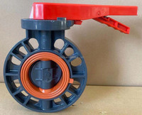 Vanne de dérivation d'irrigation pvc pph pp abs, livraison gratuite du logo, faible couple, facile à tourner, vanne à papillon manuelle