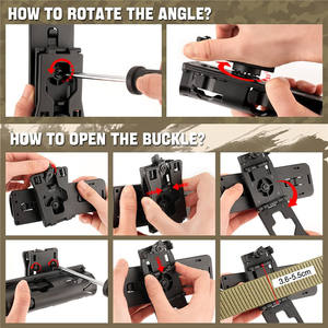 360度回転伸縮式バトンポーチ拡張可能なバトンホルスターデューティベルト用格納式ABSバトンバッグ - Product Image 5