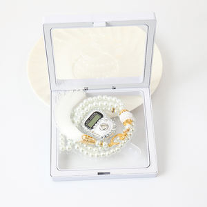 럭셔리 이슬람 선물 99 유리 구슬기도 Tasbeeh 디지털 탈리 카운터 보이는 상자 Tasbih 선물 세트 - Product Image 5