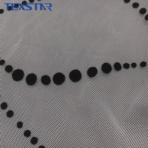<span class=keywords><strong>Tissu</strong></span> en tulle hexagonal floqué à pois 100 % polyester écologique, prix d'usine, pour robe de mariée et décoration de fête - Product Image 1