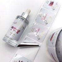 Étiquette adhésive en PP pour soins de la peau, impression personnalisée, étiquette cosmétique pour huile essentielle, autocollant pour bouteille en verre