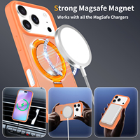 Soporte Magnético Giratorio 360° con Diseño Antigolpes, Funda para Móvil Compatible con Carga Inalámbrica para iPhone 17 18 Pro Max