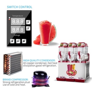 Máquina de Bebidas Congeladas de Alta Capacidad de 24L con Doble Tanque, Interruptor Independiente y Control Separado para Cada Tanque - Product Image 4