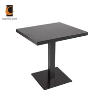 Table de patio pour l'extérieur Café moderne Table haute en bois pour restaurant et café